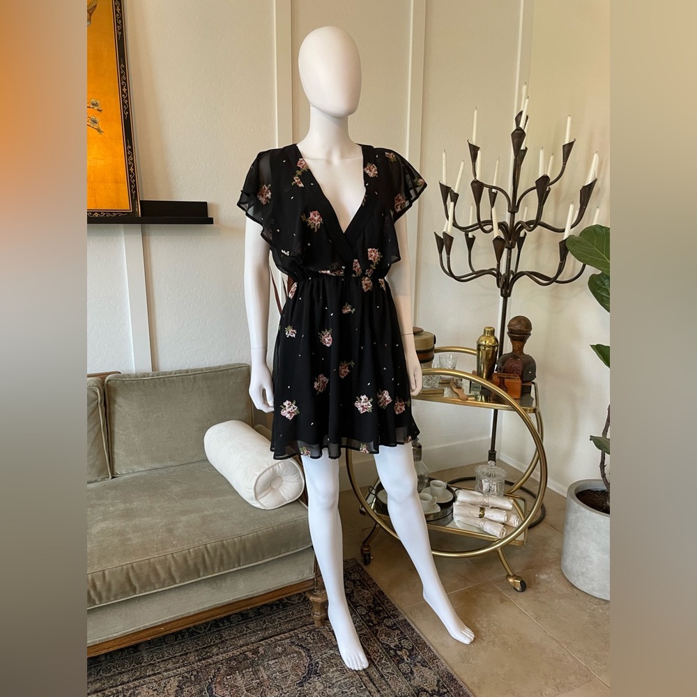 Floral Black Dress